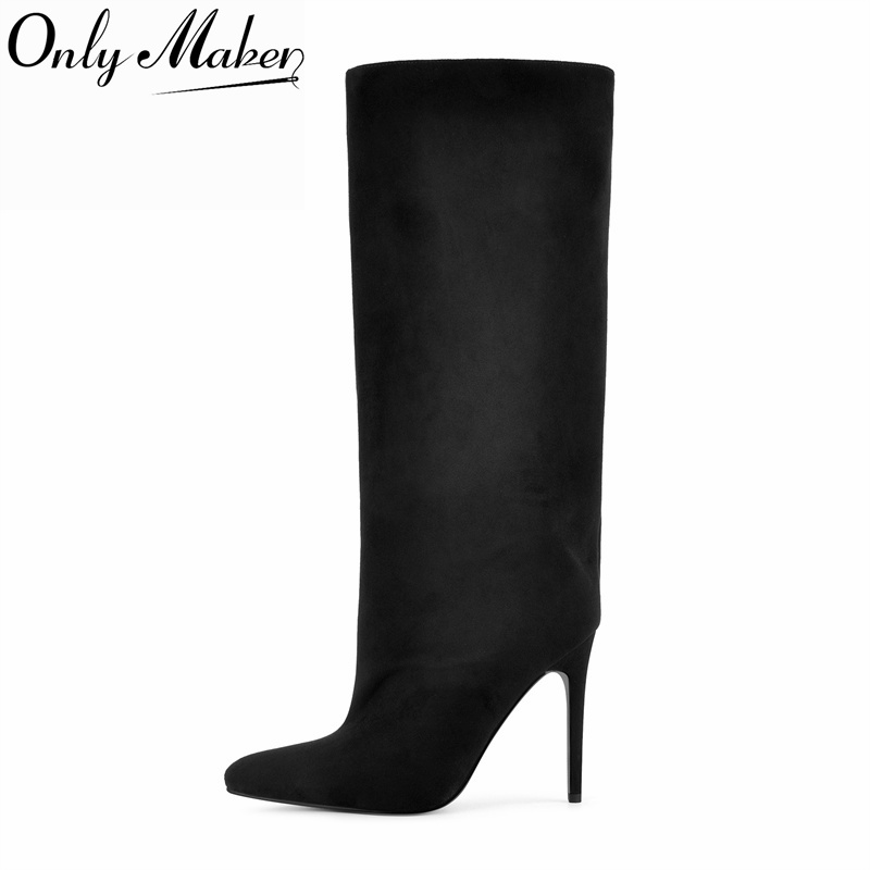 Women'S Shoes Extra Wide - Onlymaker Stivali Alti al Ginocchio Neri