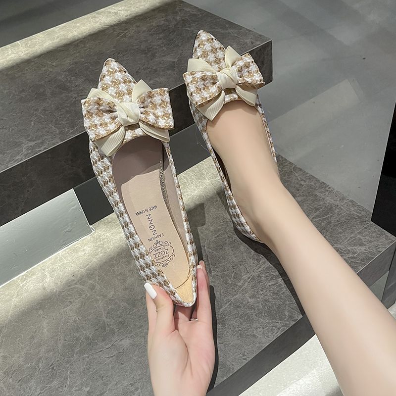 Women Shoes Quick Delivery - Scarpe a punta con fiocco Kawaii