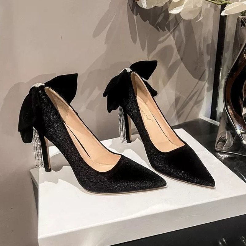 Scarpe da donna nere con fiocc - Women Shoes Quick Delivery recensione e prezzo