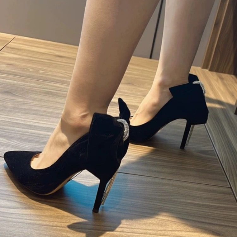 Scarpe da donna nere con fiocc - Women Shoes Quick Delivery recensione e prezzo